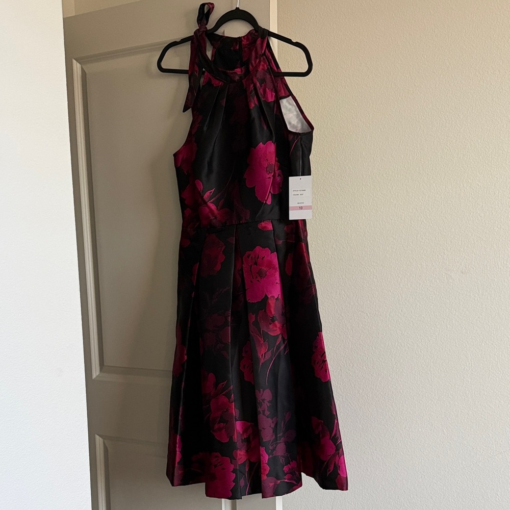 Floral Black and Pink Dress